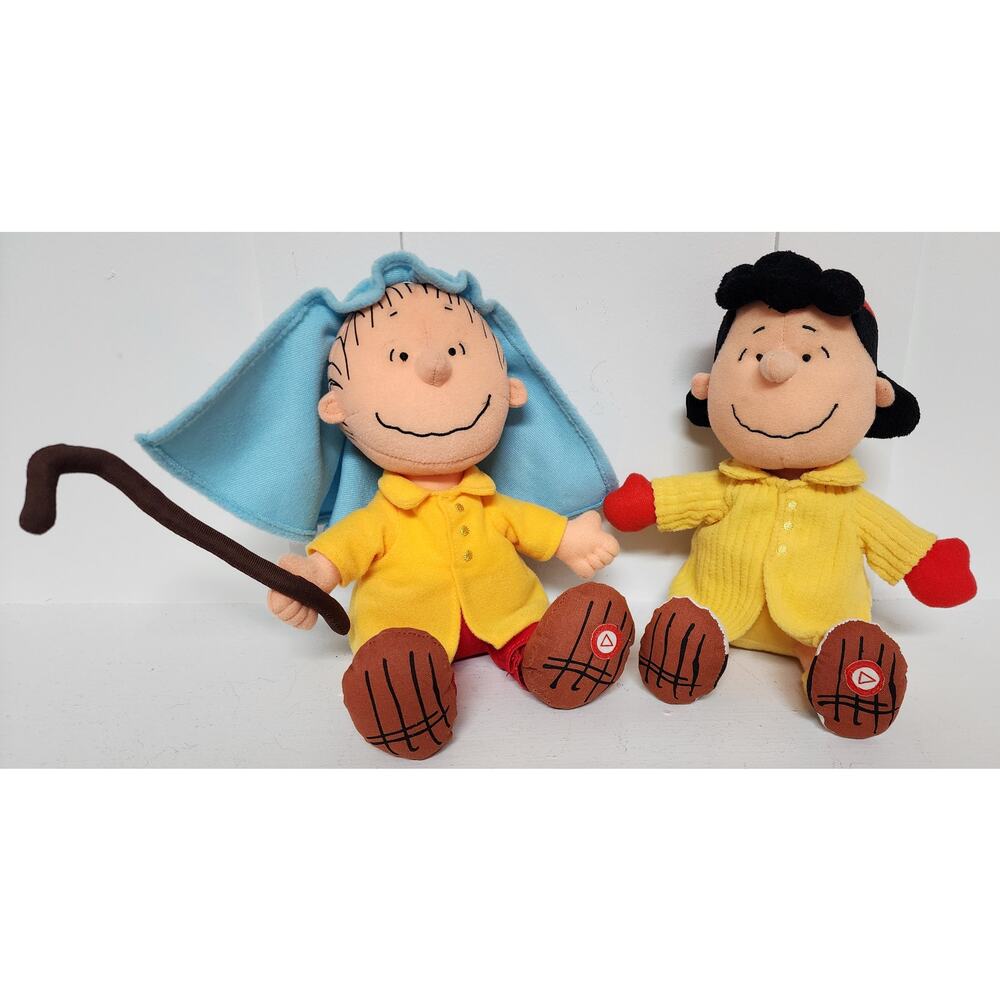 Peanuts 50th Anniv Hallmark Lucy & Linus Plush Set 2015 Christmas Shepherd